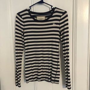 stripped a&f shirt